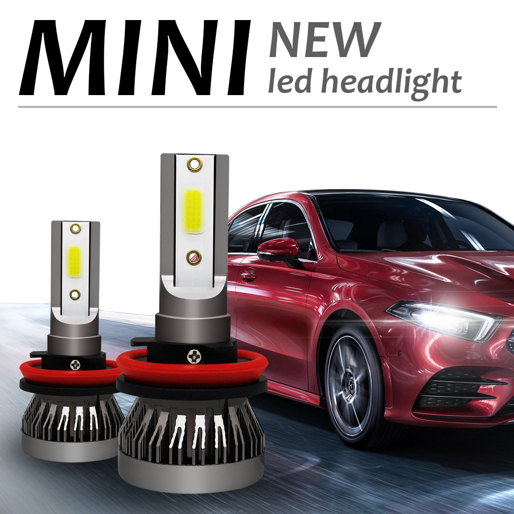 New Led Headlight Mini Auto Car Led Headlamp Bulb Small Size H4 H7 H11 H13 9007 9004 Mini Led Headlight Bulb - Click Image to Close
